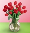 Red Tulip Vase