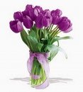 Violet Tulip Vase