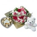 Bouquet with bear