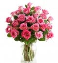 2 Dozen Long Stem Pink Rose Bouquet