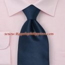 Solid color necktie in dark blue