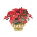 Holiday Living Poinsettia in Gold Ceramic Pot