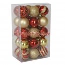 50-Pack Shatterproof Christmas Ornaments