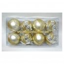 8-Pack Gold Shatterproof Christmas Ornament Set