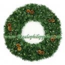 18" Pre-Lit Winchester Fir Wreath, 100 Clear Lamps