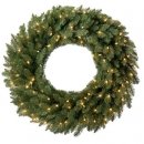 18 inches Douglas Fir Wreath, 50 Clear Lamps