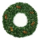 18" Pre-Lit Winchester Fir Wreath, 100 Clear Lamps