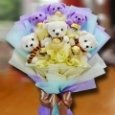 6 Mini Bear & 6 Rocher Hand Bouquet