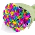 Rainbow Roses Round  Bouquet