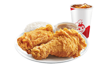 2-pc Chickenjoy with drinks