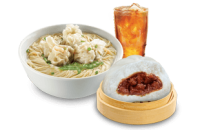 Wanton Mami w/Asado Siopao&Drink