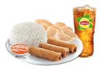 Lumpiang Shanghai Rice Meal w/Drink