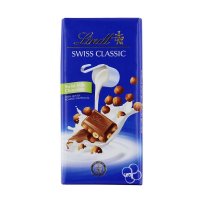 Lindt Swiss Classic Milk Chocolate with Hazelnut Bar 100g x 4