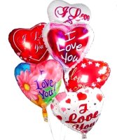 6's I love you Mylar Balloons