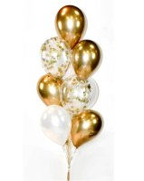 White and Gold Balloons