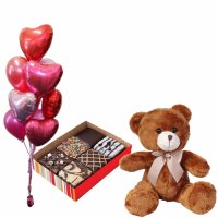 Fudgy Brownies w/Teddy Bear & Balloon