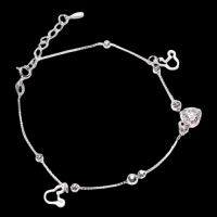 Bracelet with Mickey Mouse Head and Filigree Heart