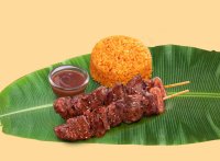 2 pcs Pork BBQ with Peanut Sauce & Java Rice