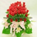 Red Rose in Basket