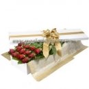 Elegant red rose in box